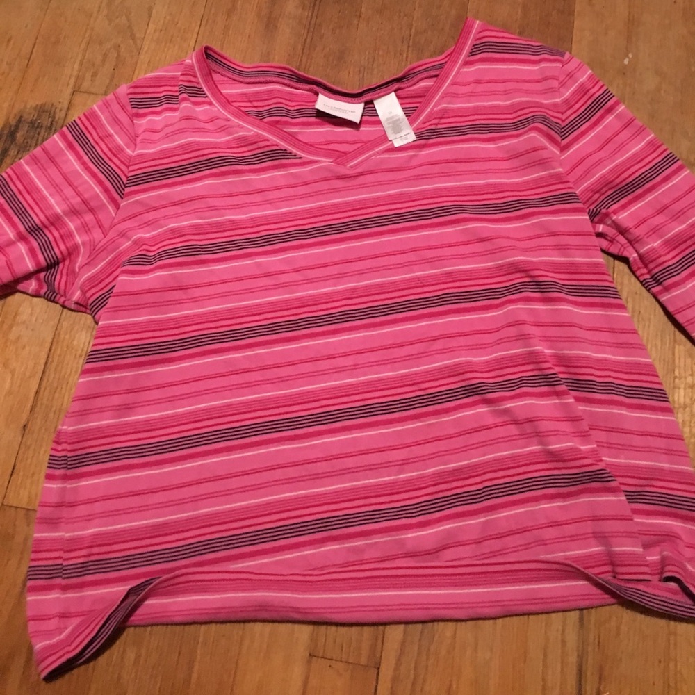 Striped v-neck