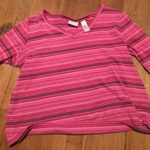 Striped v-neck