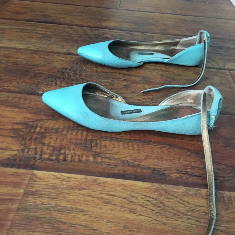 Light Blue Anthropologie Pied Juste Flats Sz 8.5