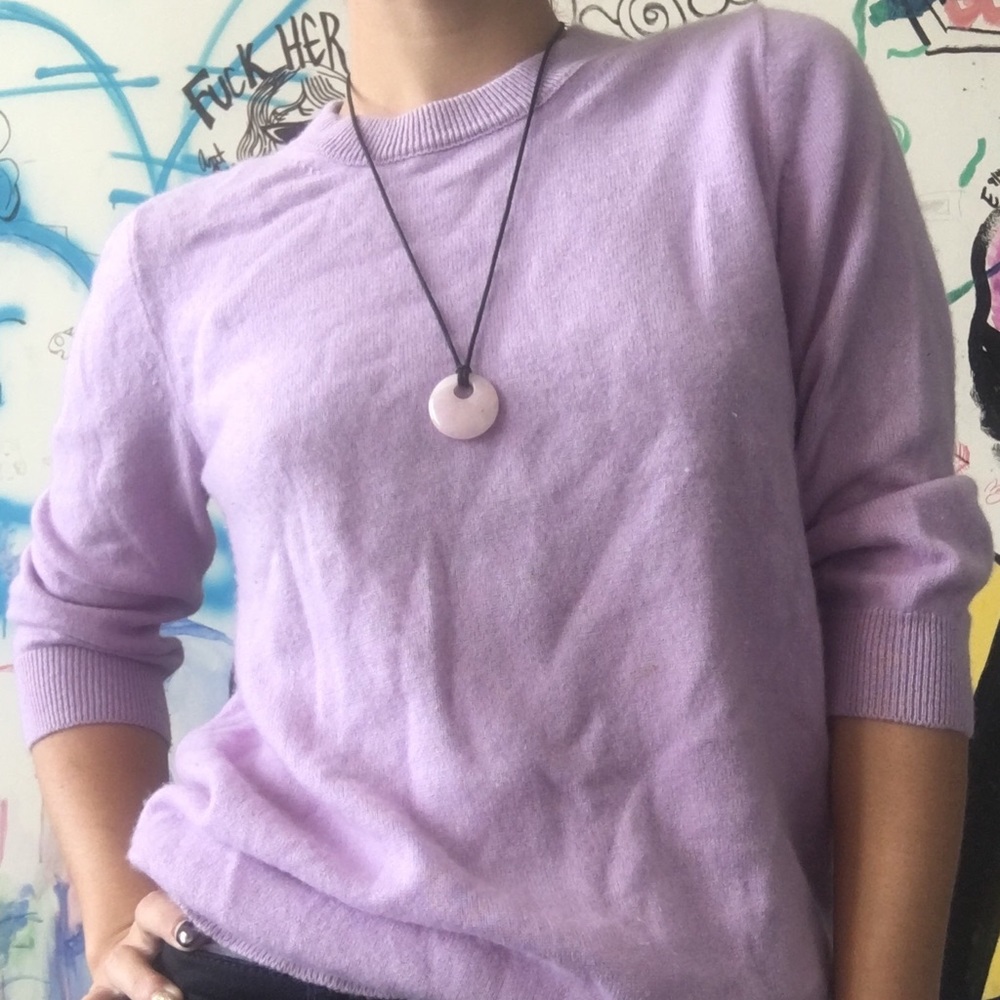 Light purple cashmere sweater