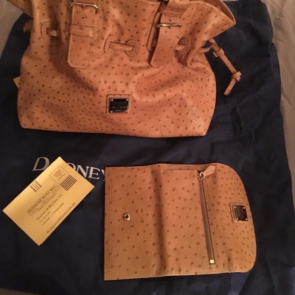 Dooney & Bourke leather Ostrich hobo - Picture 5 of 6