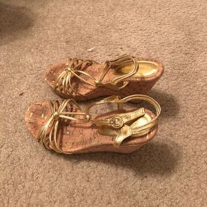 Gold wedge sandals Gold wedge sandals