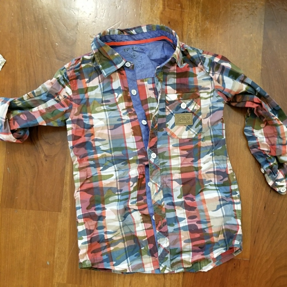 NWOT*Camo Epic Threads 5T Button Down