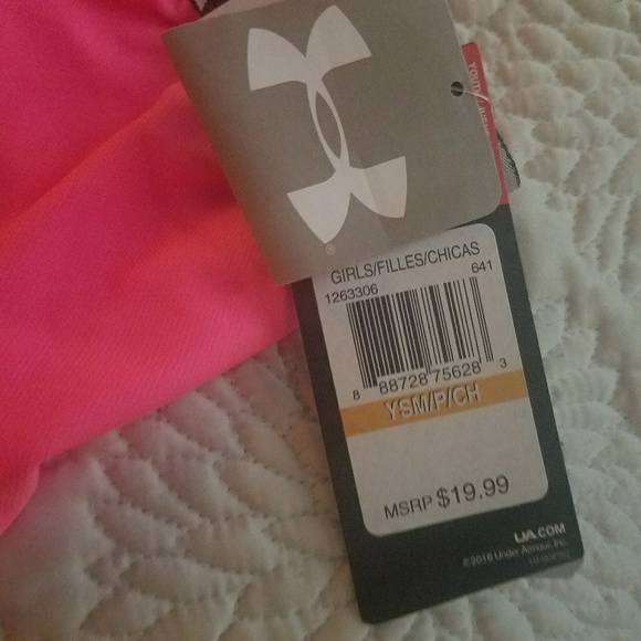 Girls pink size small under armour - Picture 2 of 2