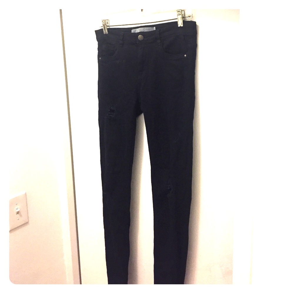 Zara distressed jeggings