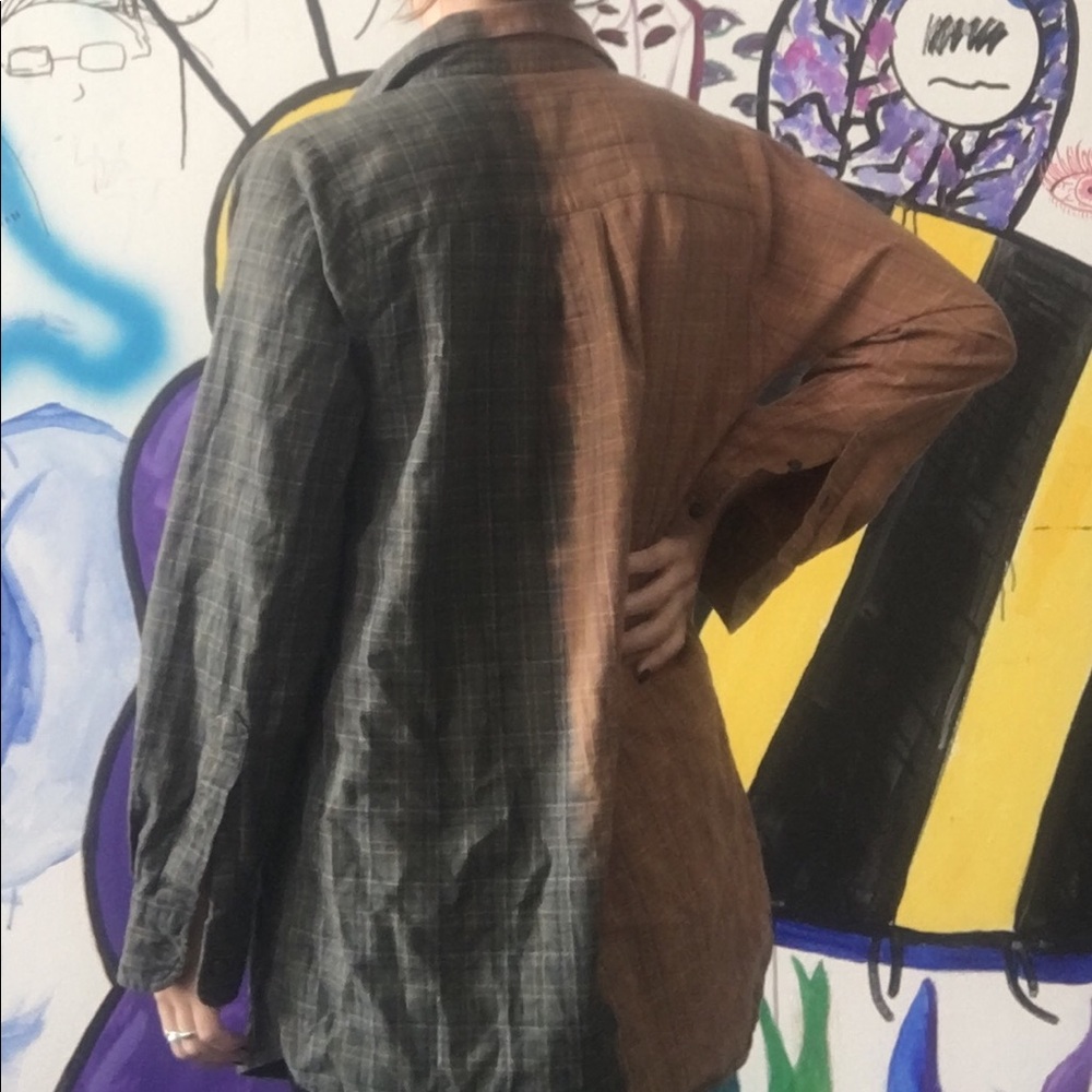 Split colored flannel