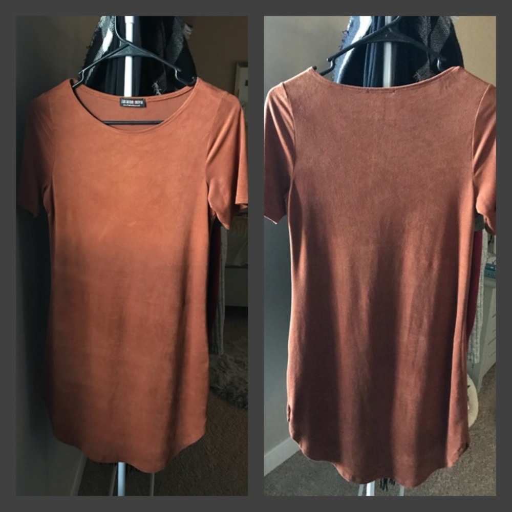 Velvety Burnt Orange Dress