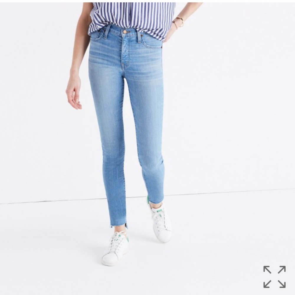 9" high-rise skinny jeans step-hem edition