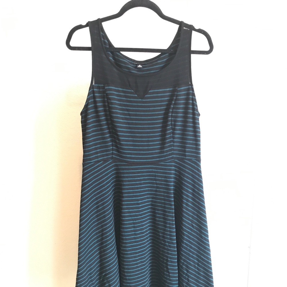 Torrid Black & Green Mesh Top Dress
