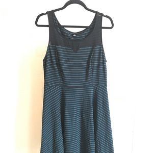 Torrid Black & Green Mesh Top Dress