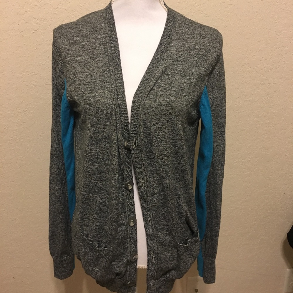 Sean John Medium Button Down colorblock Sweater