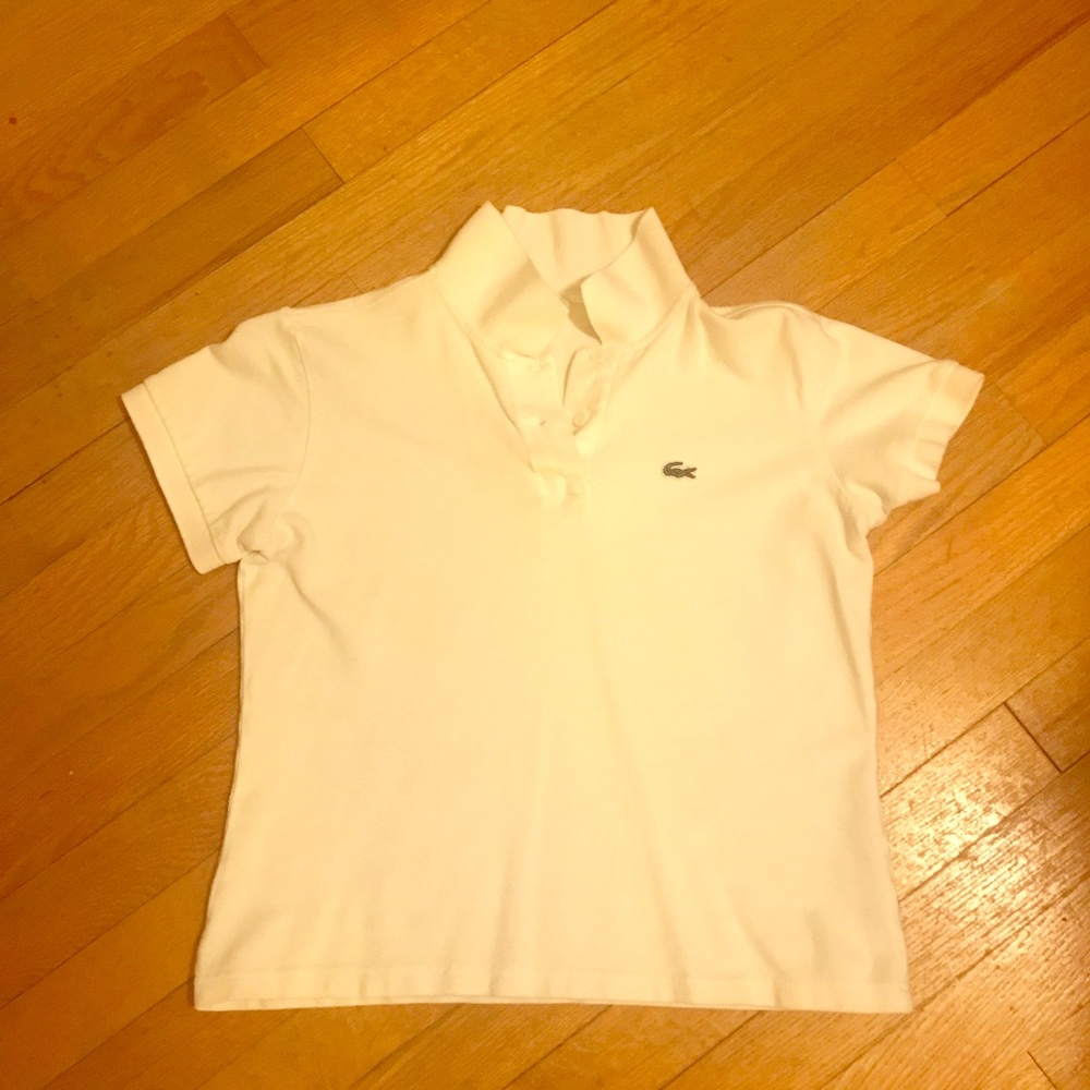 Lacoste white polo. Size 38