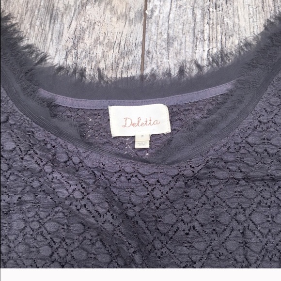 Anthropologie Deletta Overlapping Lace Top - Picture 4 of 5