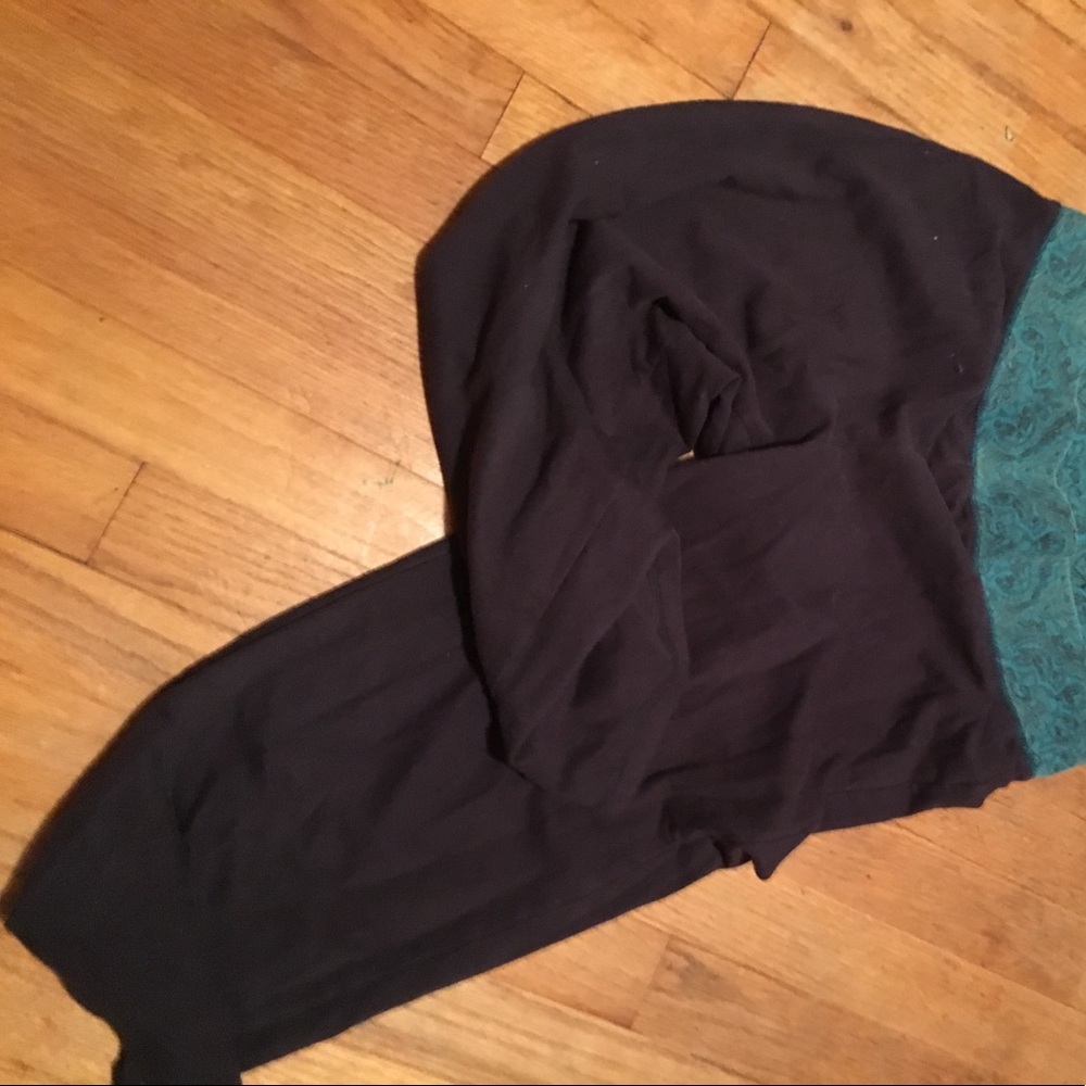 Navy sweatpant capris