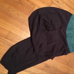 Navy sweatpant capris