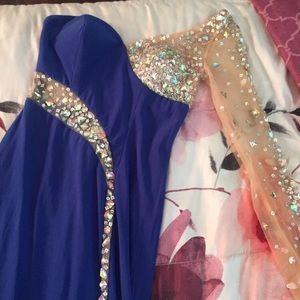 Long blue dress