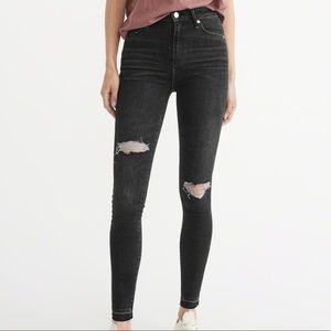 High rise skinny jeans