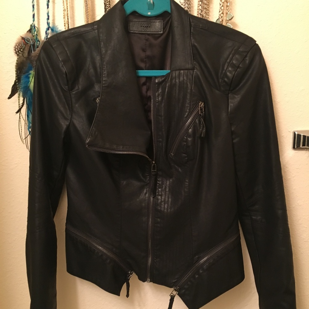 Blank NYC womens faux leather jacket