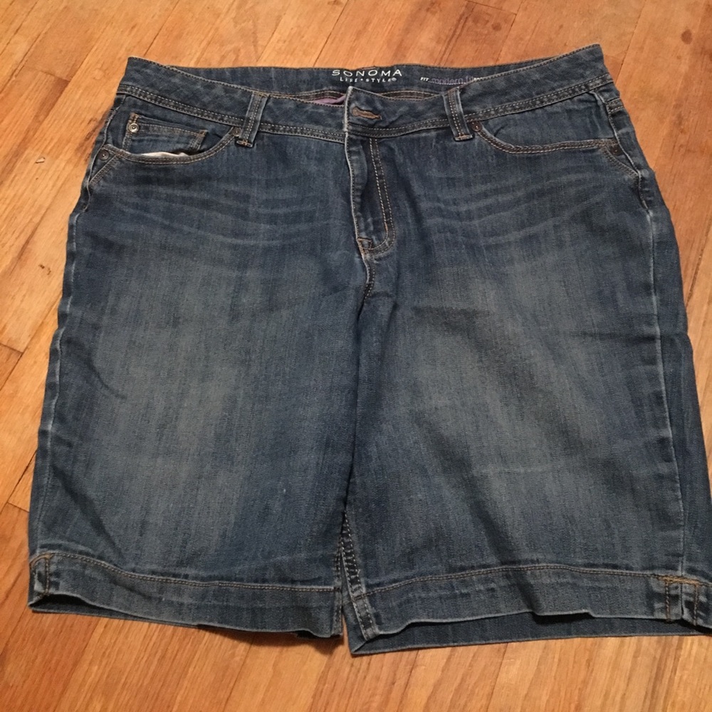 Denim Bermuda shorts