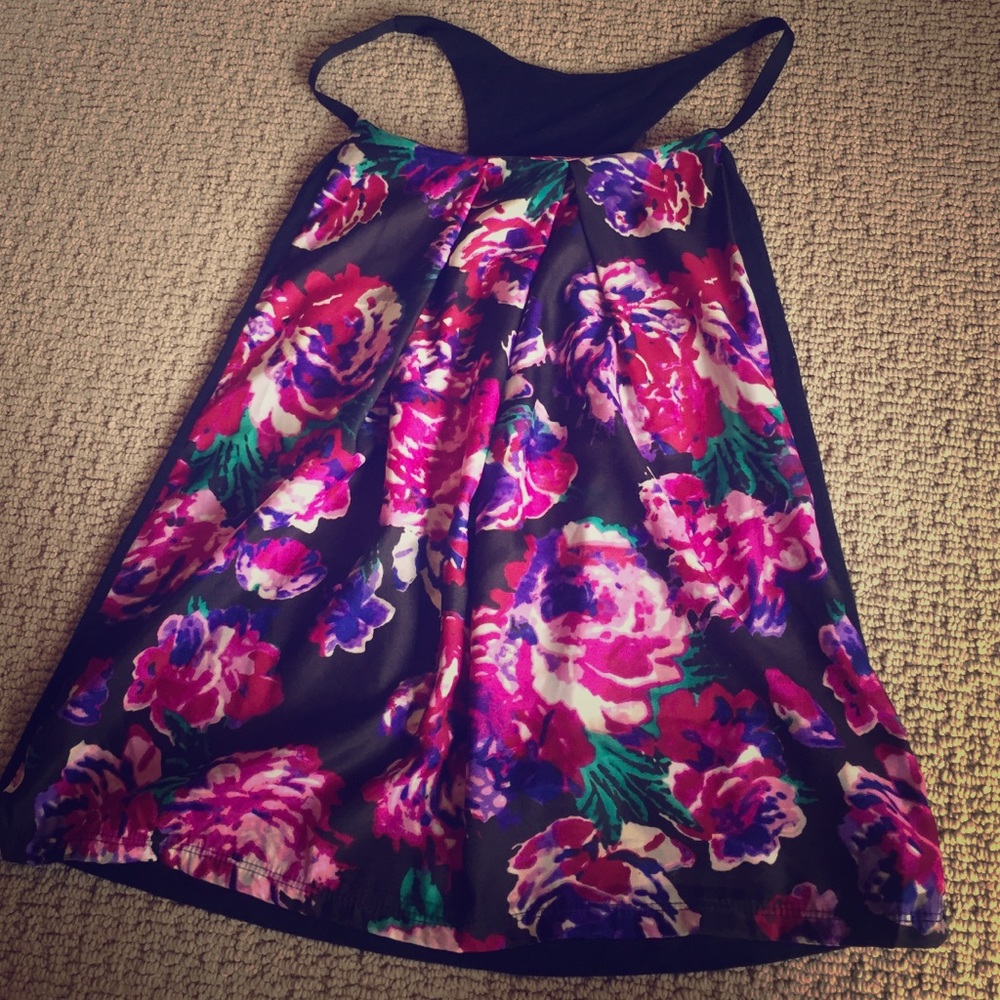 Floral, racer back tank