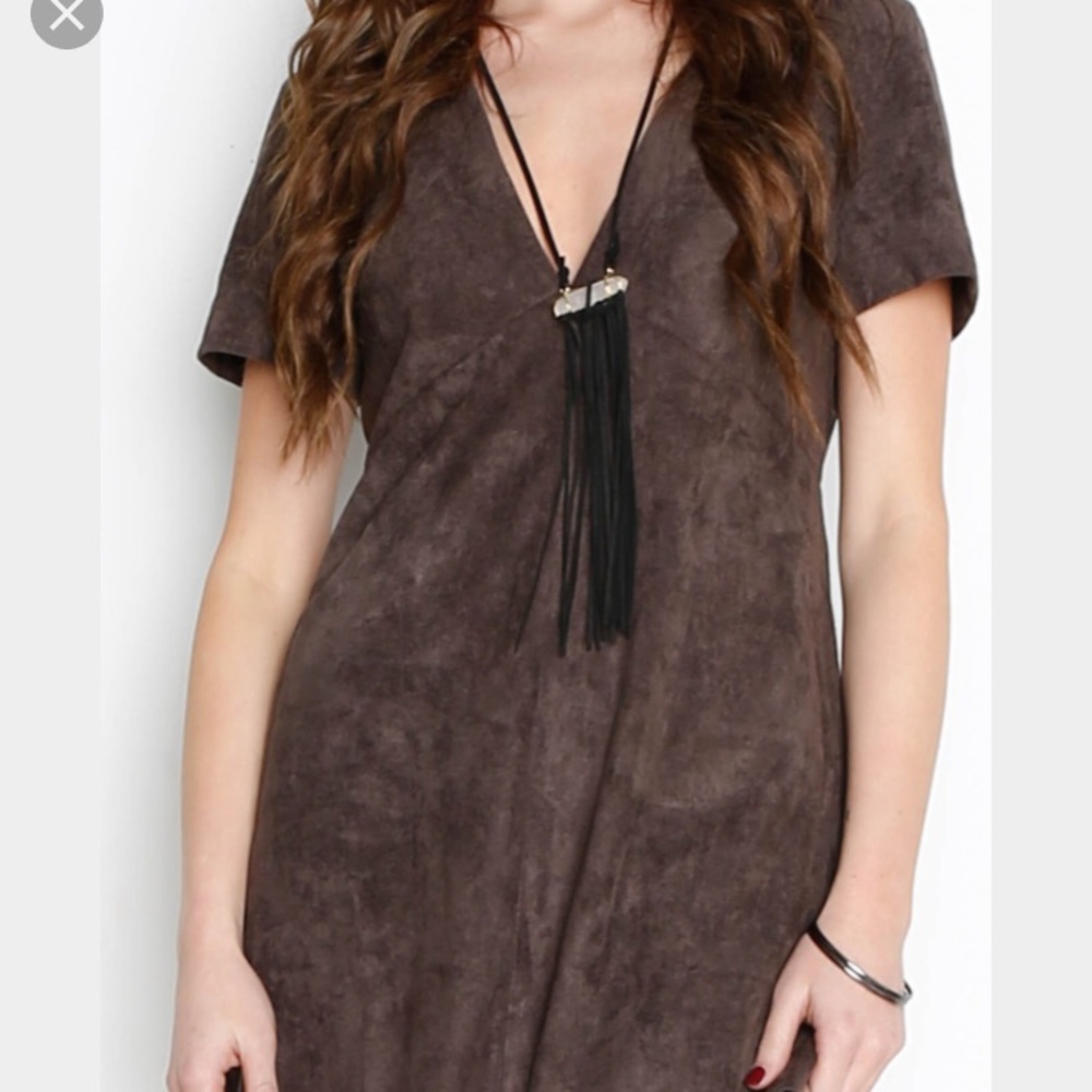 Suede dress