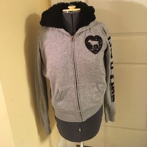 Victoria’s Secret PINK Faux Fur Sequins Hoodie