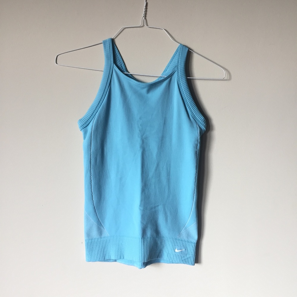 NIKE FIT Dry Blue Racerback Tennis Tank Top Medium