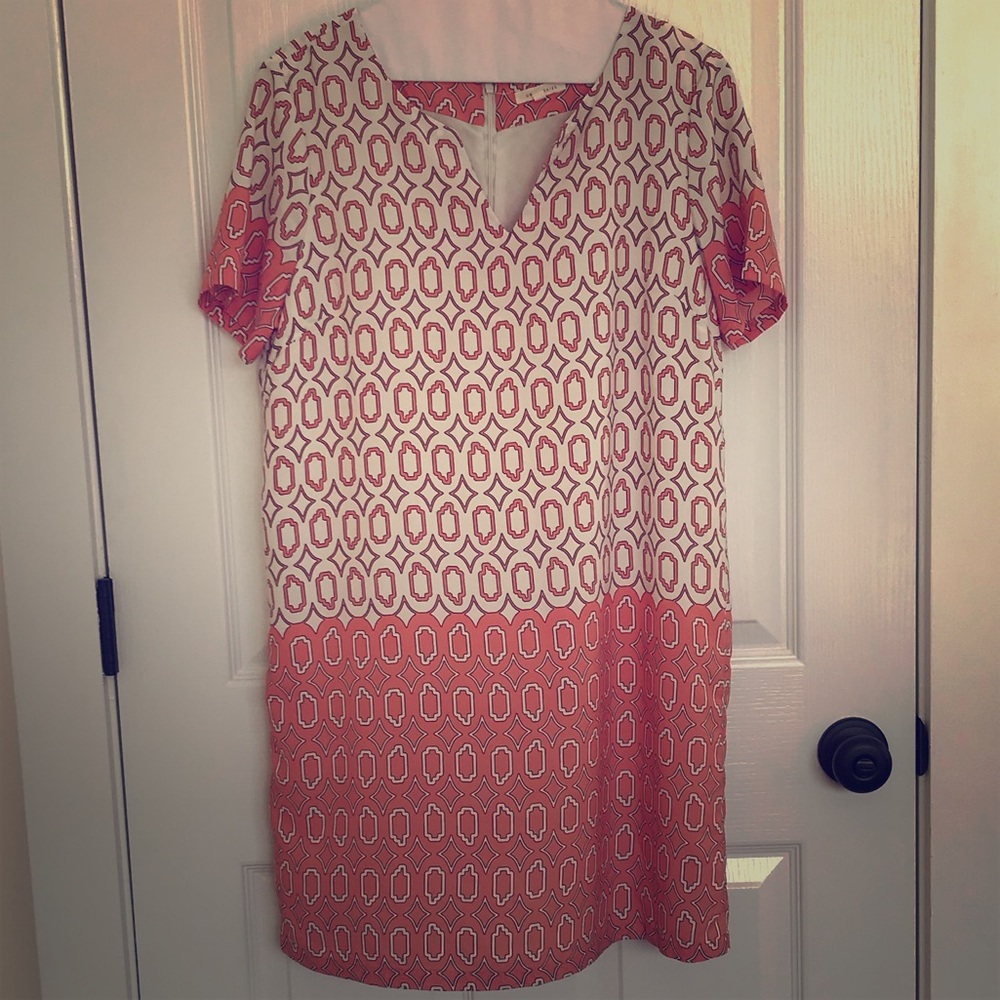 Pattern shift dress, size M