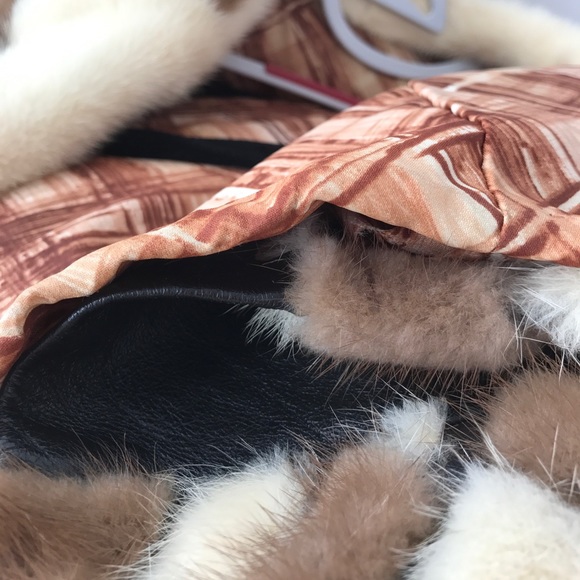 Vintage 1975 Mink & Leather Custom Coat - Picture 6 of 7