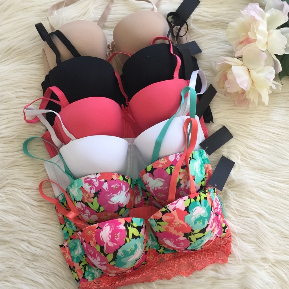 6 Size 36C Comfy Seamless Long Line Bras