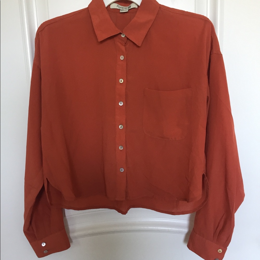 Forever 21 - crop button down