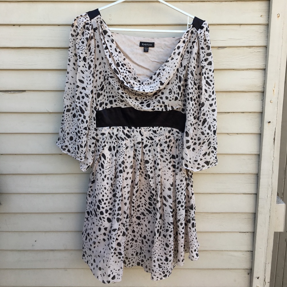 Bebe printed silk dress