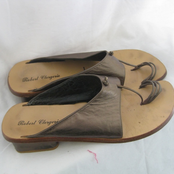 Robert Clergerie Shoes - Funky bronze designer sandal