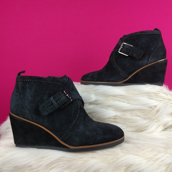 Franco Sarto Shoes - Franco Sarto wedge booties size 8 suede