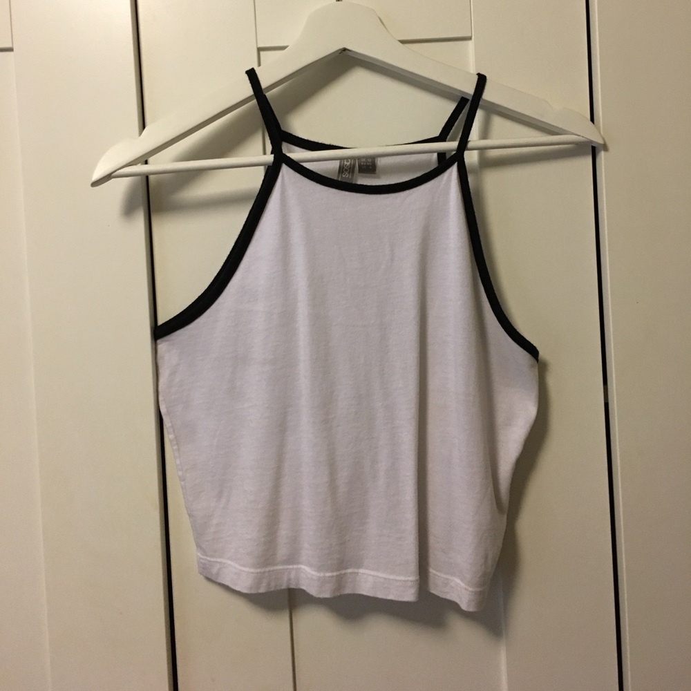 ASOS Black and White Crop Tank Top