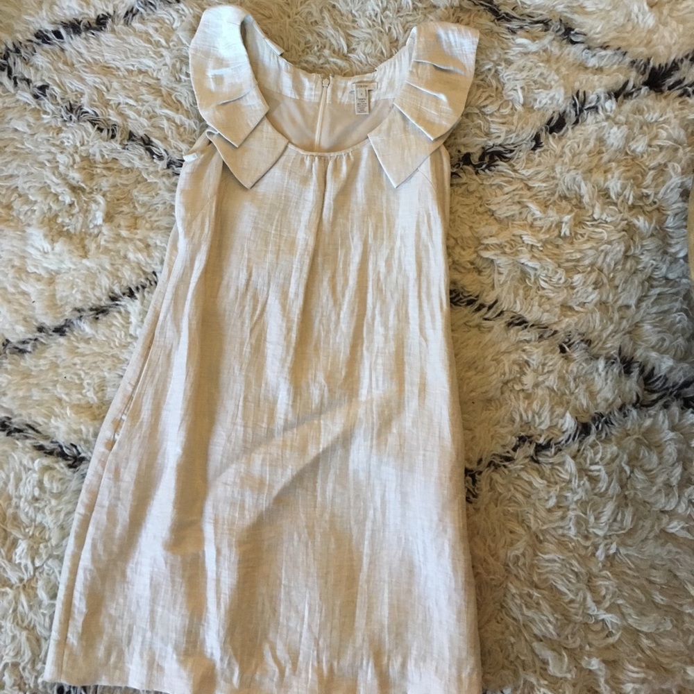 Jcrew off white linen dress