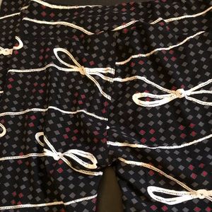 Lularoe OS bows black white grey unicorn