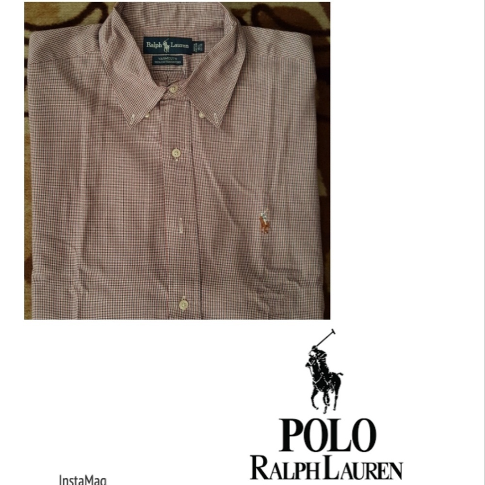 Ralph Lauren Yarmouth Dress Shirt Sz16 1/2 32/33