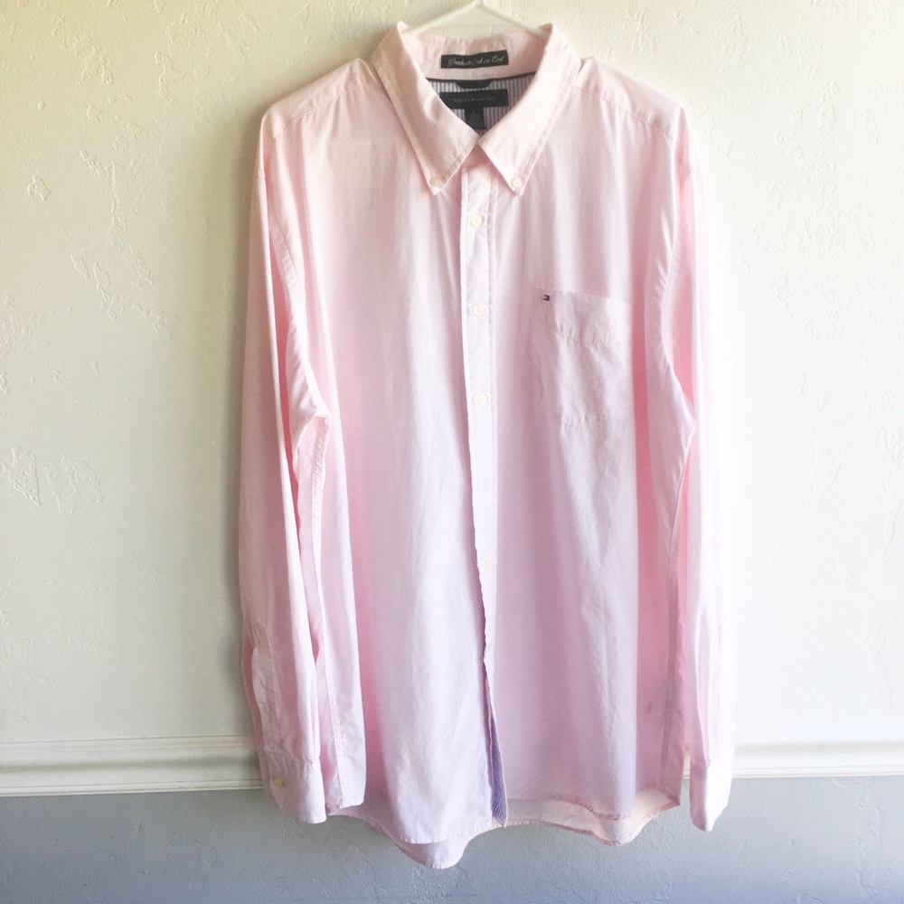 Tommy Hilfiger Pink Casual Button Down