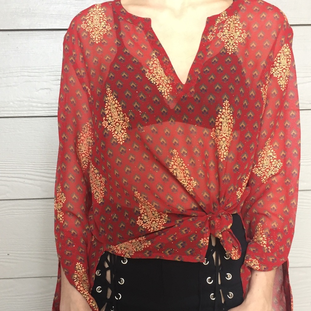 Vintage Indian Sheer Blouse