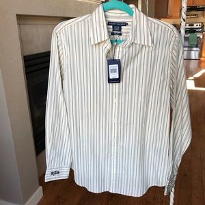 NWT Ralph Lauren striped button up top