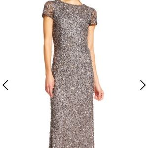 Adrianna papell Scoop back sequin gown