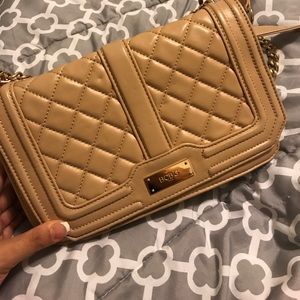 Nude BCBG crossbody or shoulder bag