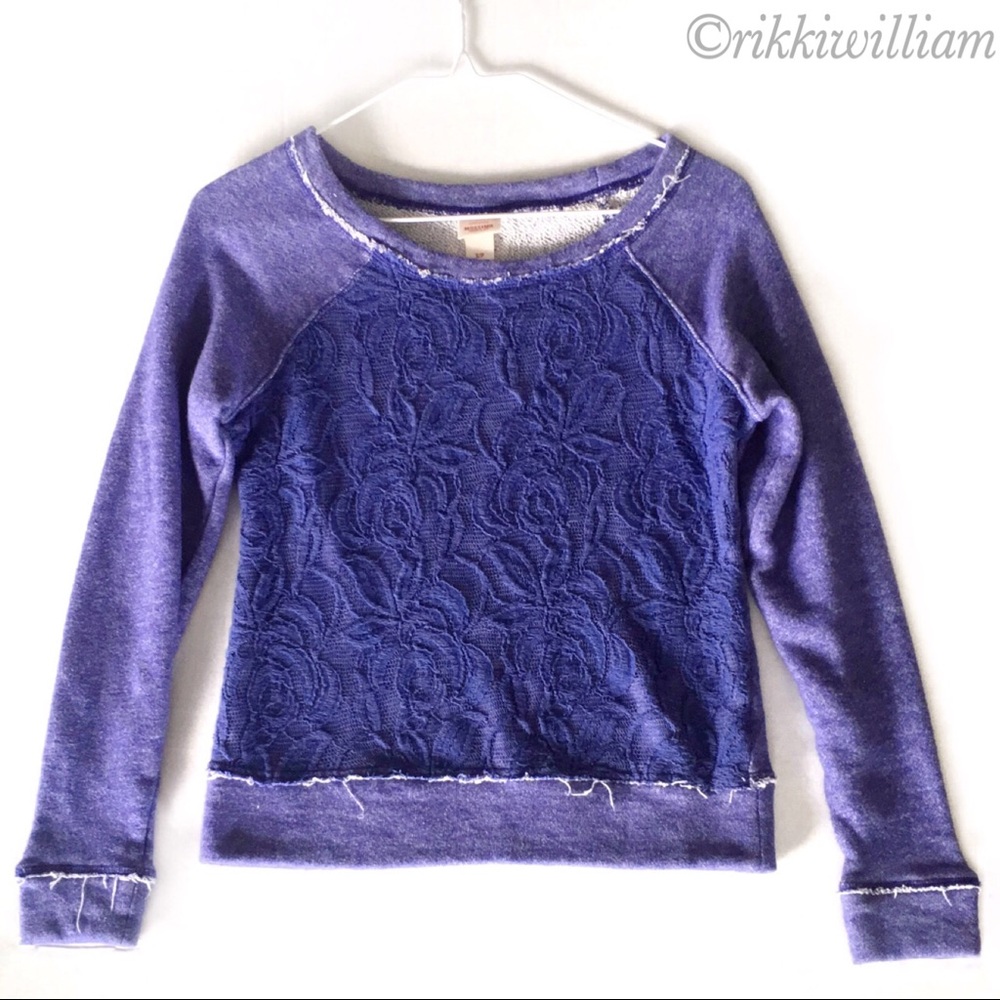 Purple Heathered Crew Neck Sweatshirt💜