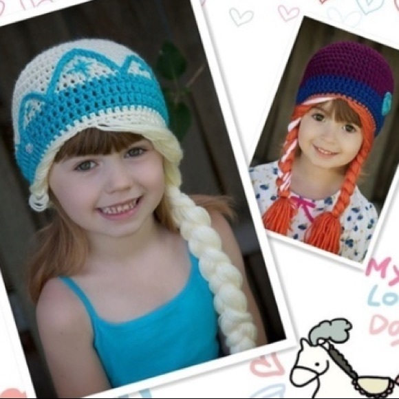 ELSA OR ANNA HAT Infant or Toddler size CHRISTMAS - Picture 1 of 6