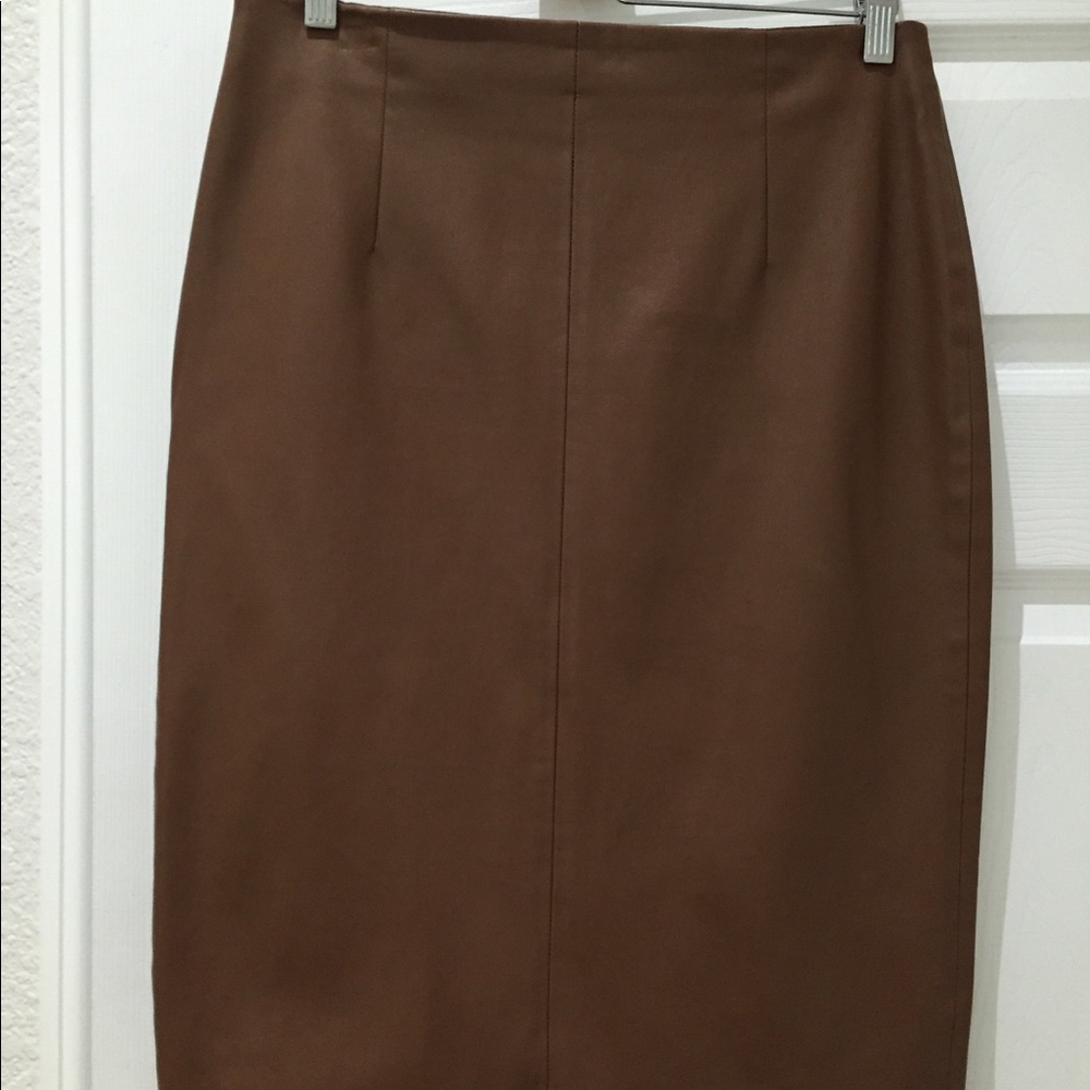 Brown Leather Skirt