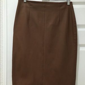 Brown Leather Skirt