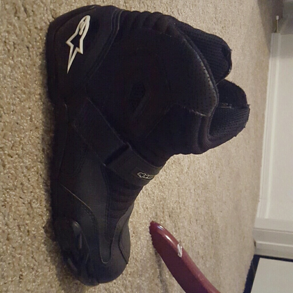 Mens Leather Motorcyle Shoes