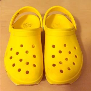 Super cute yellow crocs.
