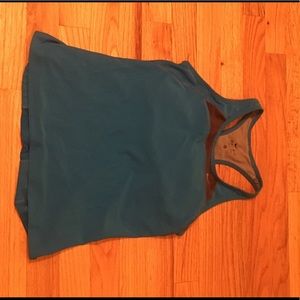 Nike DriFit Blue Racerback Tank W BuiltIn Bra Sz M